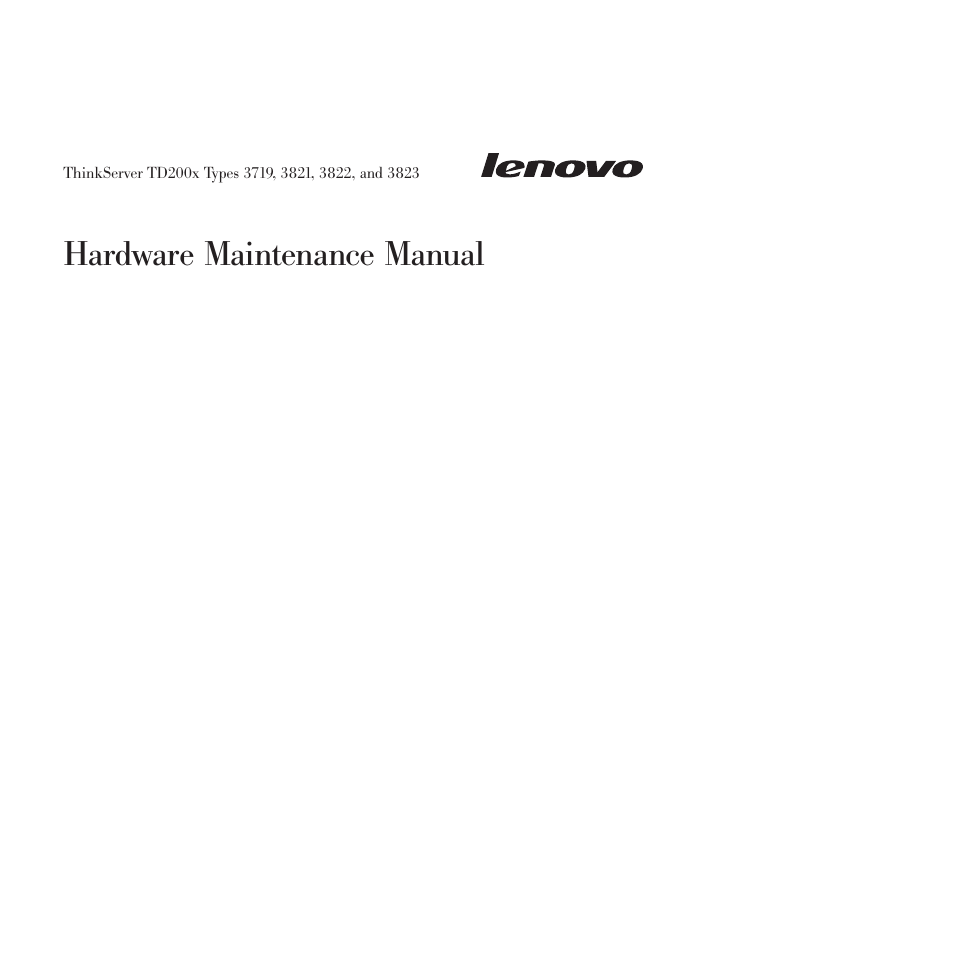 Hardware maintenance manual | Lenovo THINKSERVER 3821 User Manual | Page 3 / 304