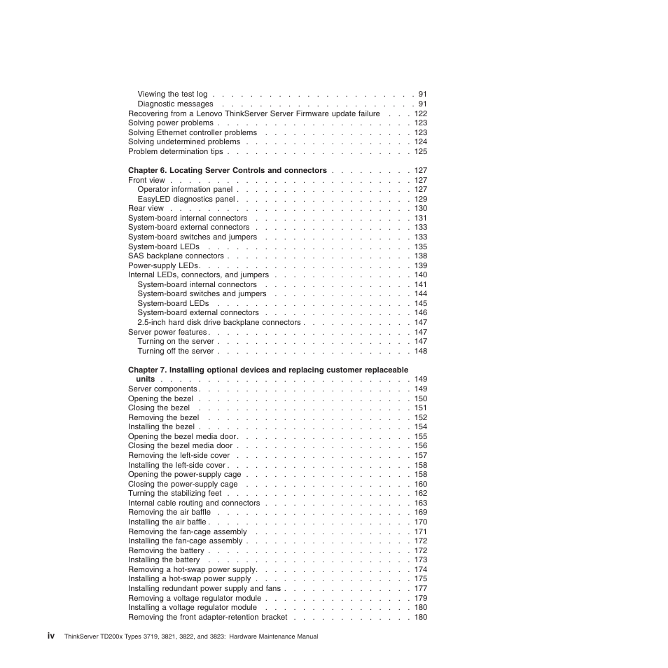 Lenovo THINKSERVER 3821 User Manual | Page 6 / 304