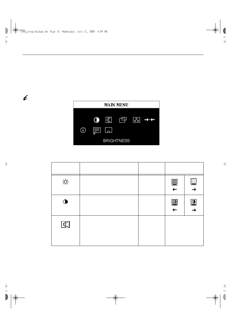 Analog part, On-screen display (osd) controls | Lenovo T54H User Manual | Page 15 / 29