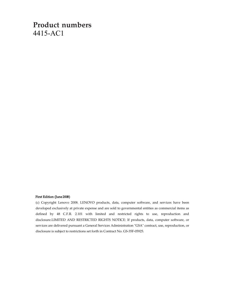 Product, Numbers | Lenovo D154W User Manual | Page 2 / 33