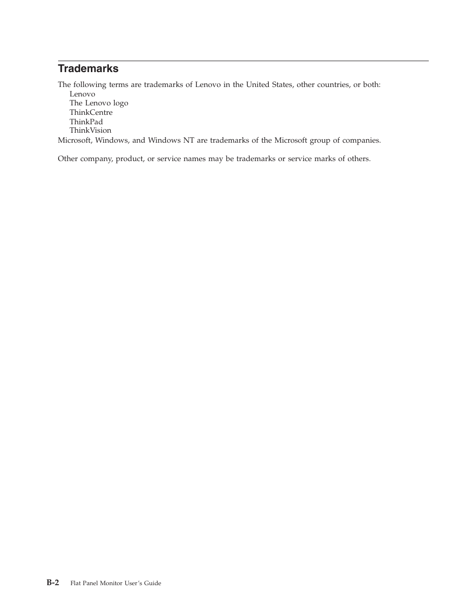 Trademarks | Lenovo D154W User Manual | Page 32 / 33