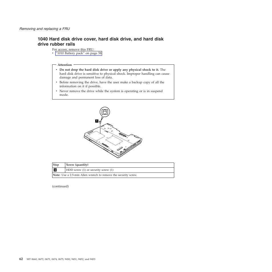 Hard, Disk, Drive | Cover, Rubber, Rails | Lenovo Z61e User Manual | Page 68 / 176