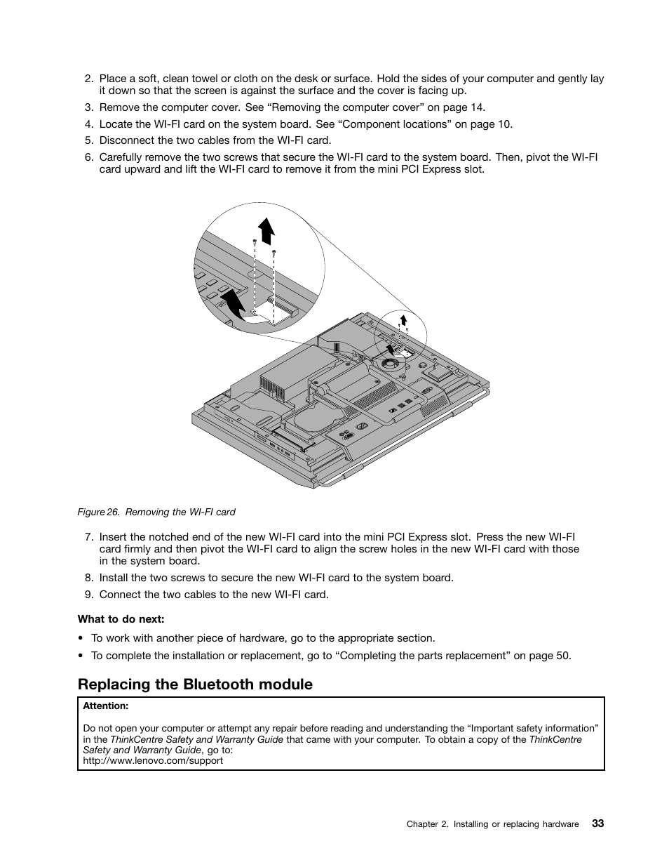 Replacing the bluetooth module | Lenovo 5248 User Manual | Page 41 / 98