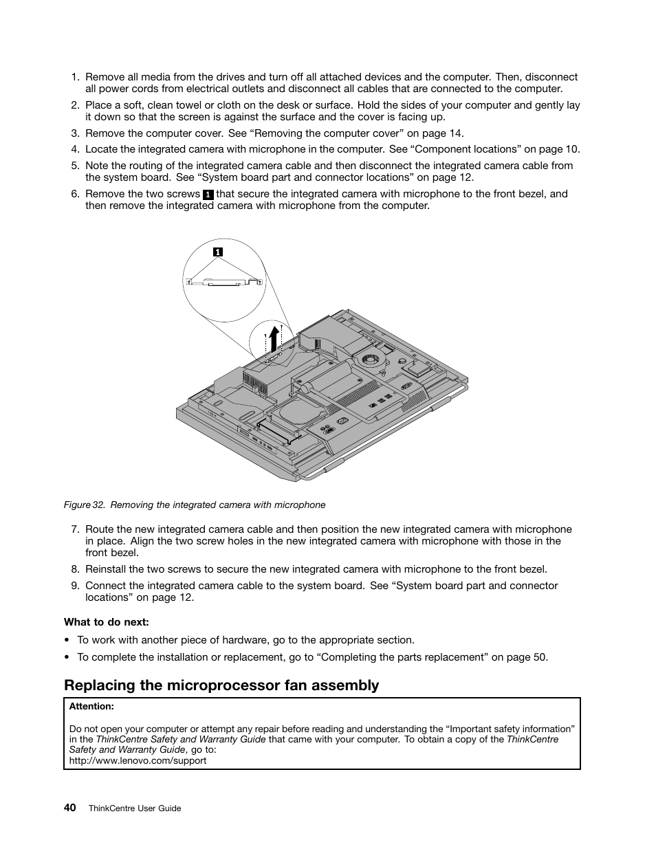 Replacing the microprocessor fan assembly | Lenovo 5248 User Manual | Page 48 / 98