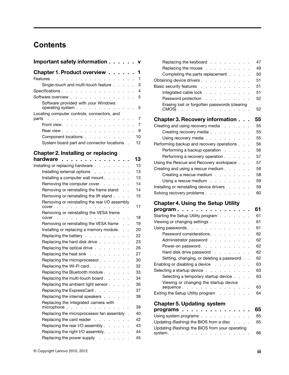 Lenovo 5248 User Manual | Page 5 / 98