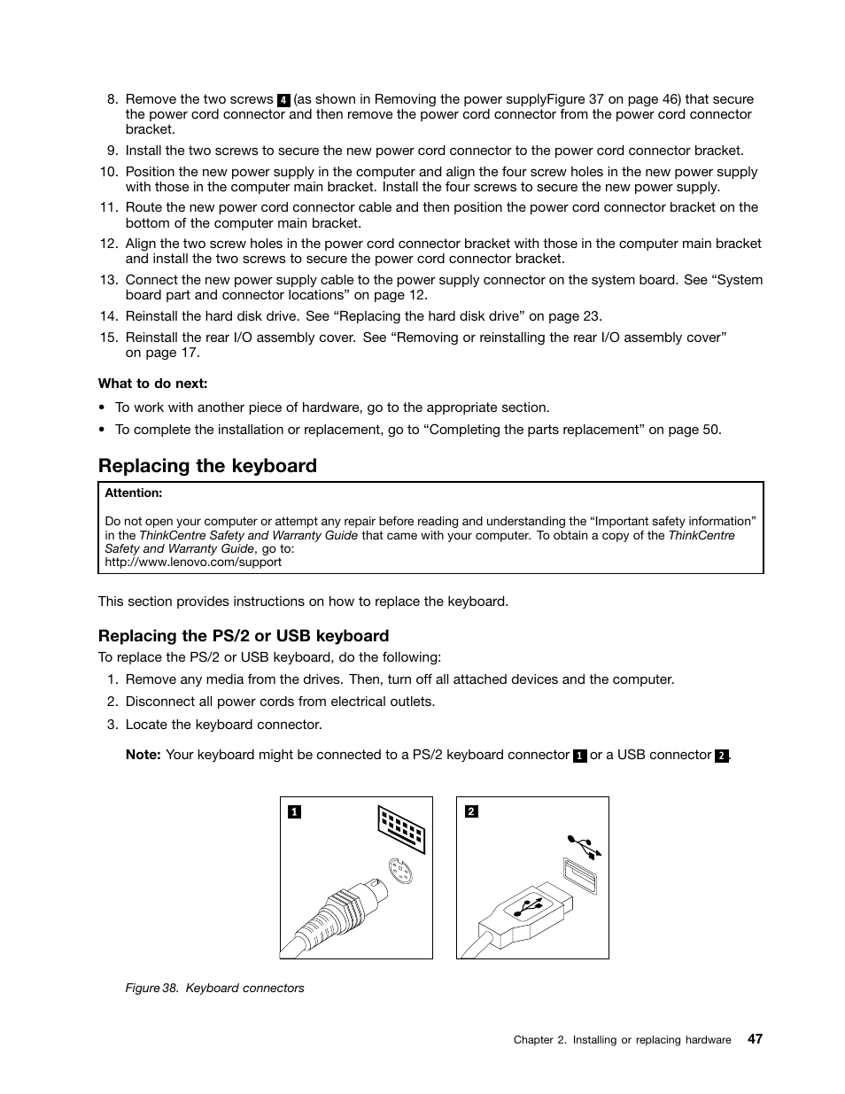 Replacing the keyboard | Lenovo 5248 User Manual | Page 55 / 98