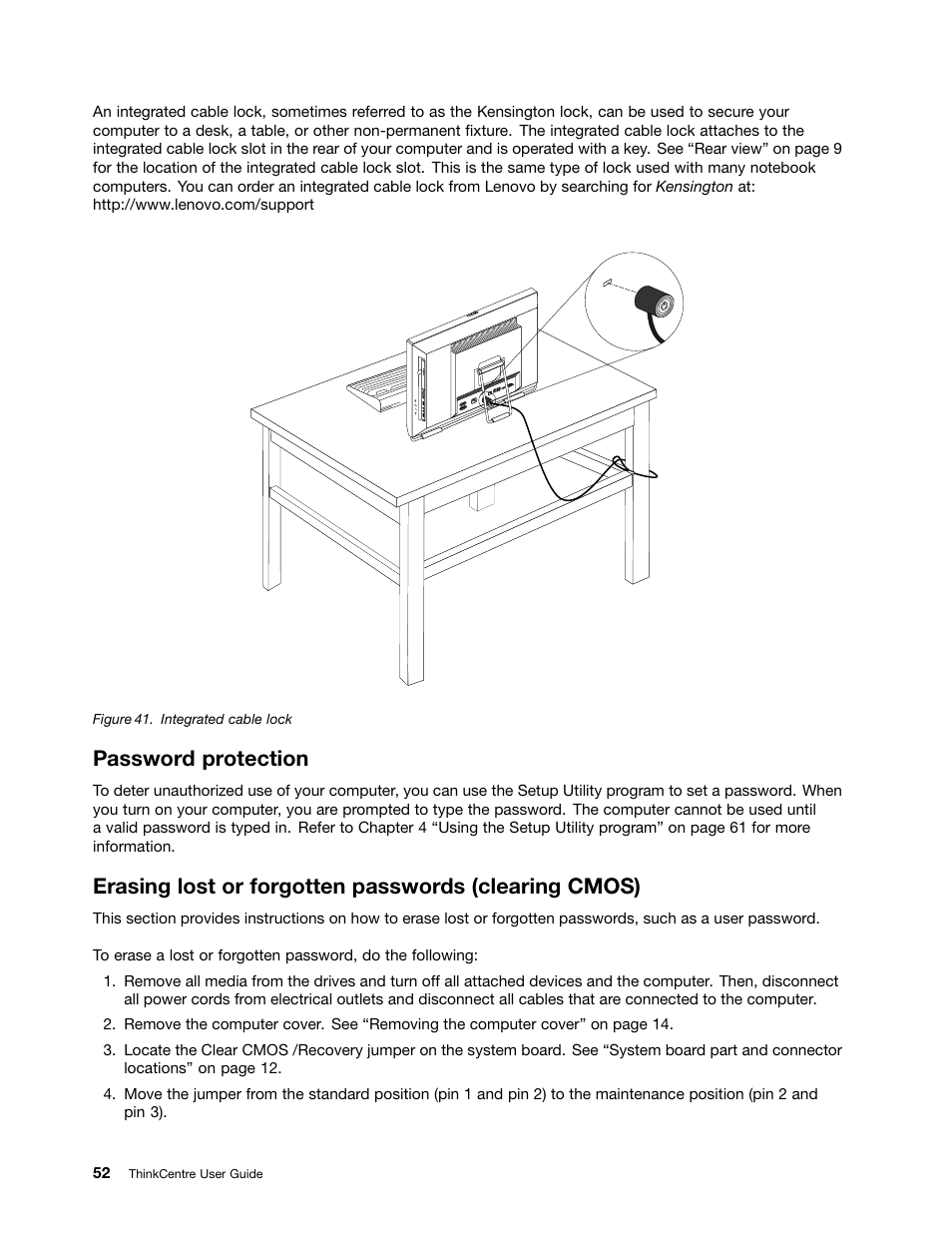 Password protection | Lenovo 5248 User Manual | Page 60 / 98