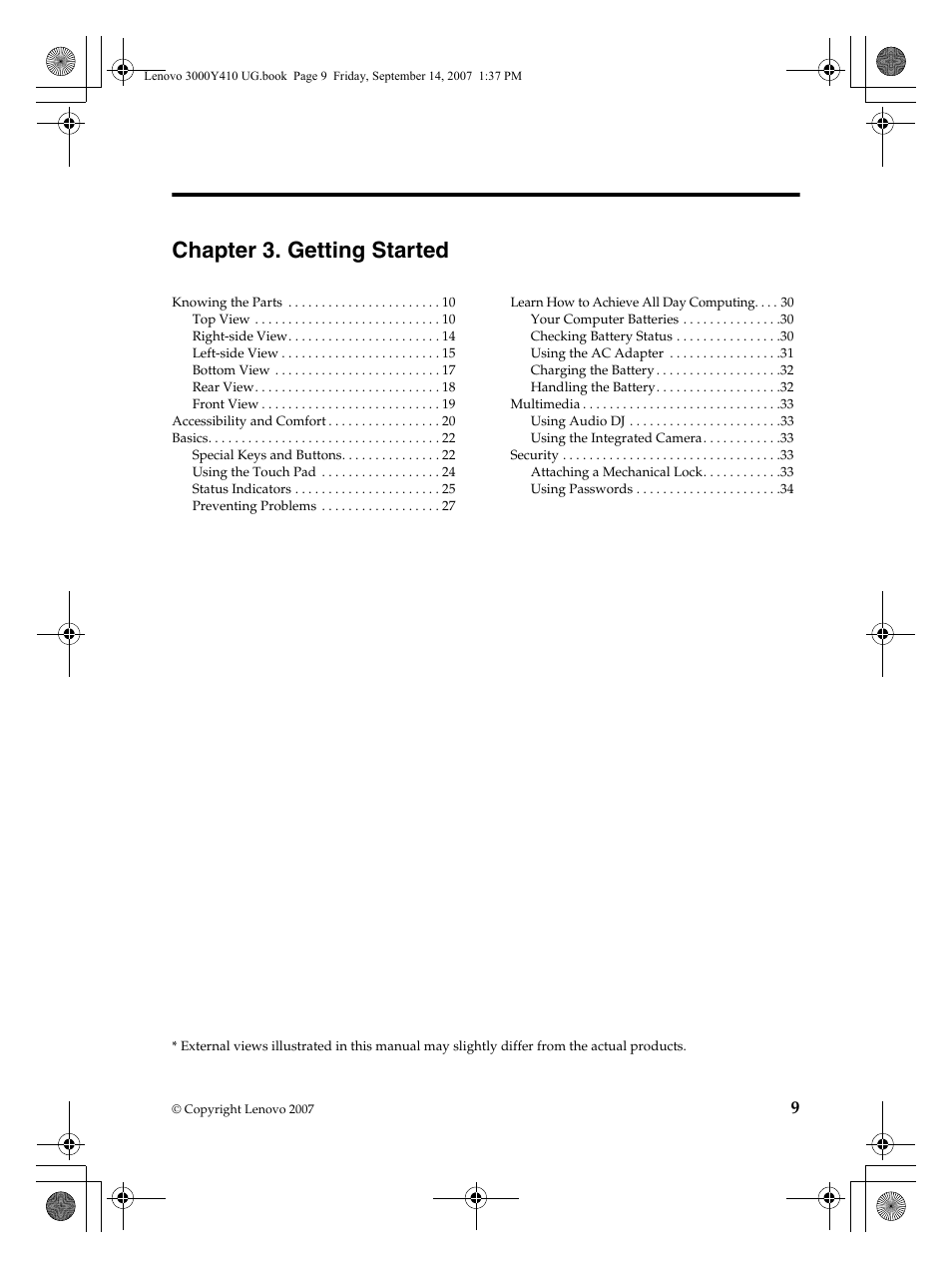 Chapter 3. getting started | Lenovo 3000 Y410 User Manual | Page 17 / 86