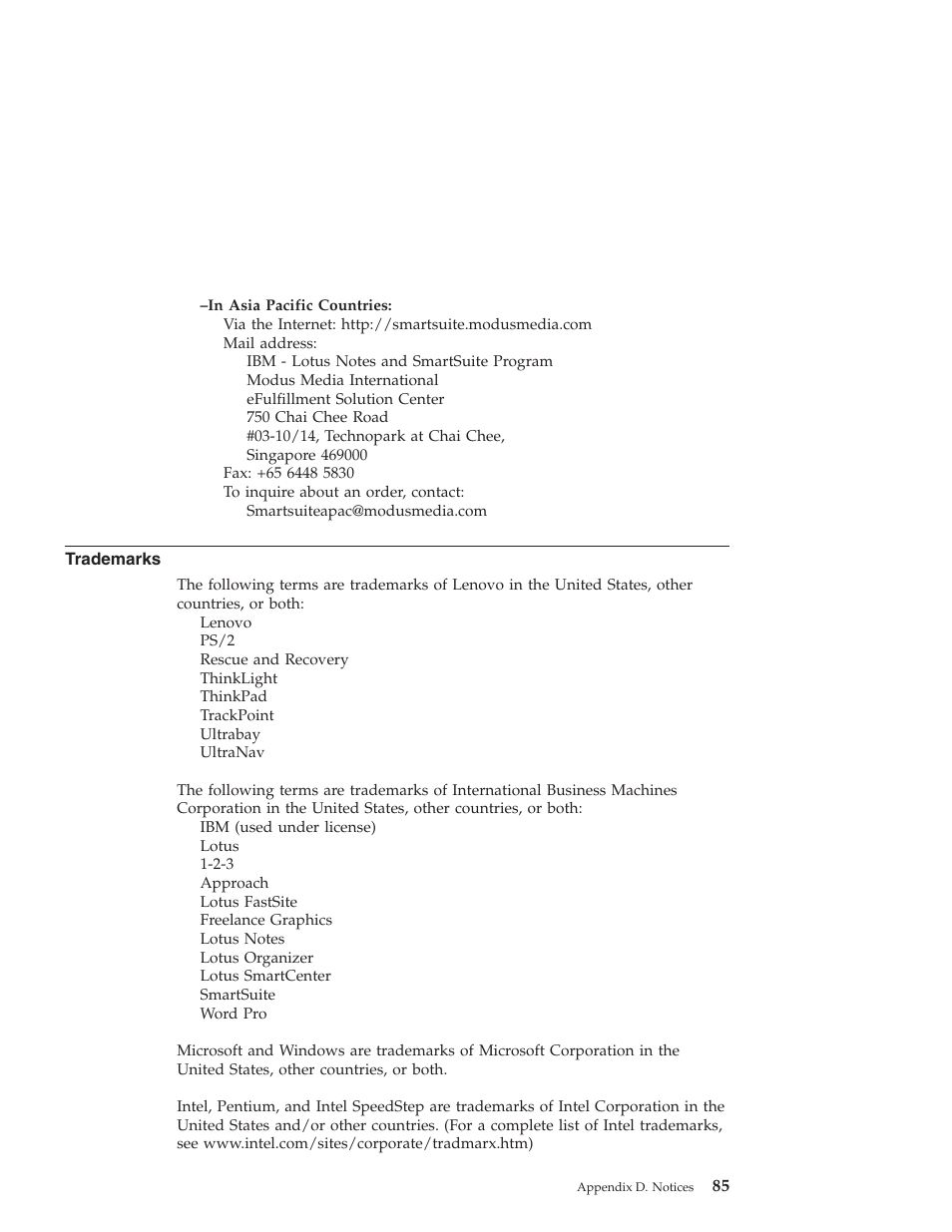 Trademarks | Lenovo Z60T User Manual | Page 107 / 112