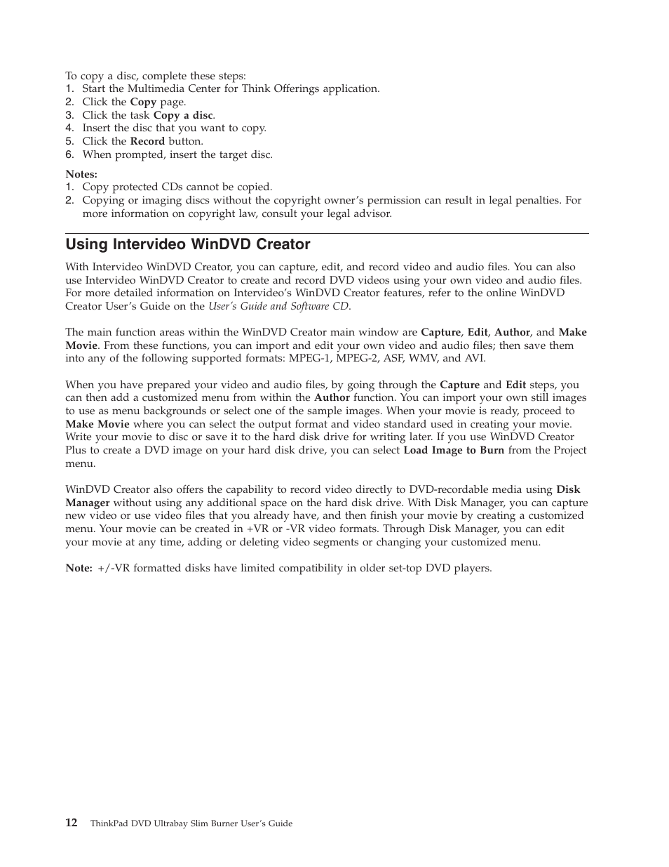Using intervideo windvd creator, Using, Intervideo | Windvd, Creator | Lenovo ThinkPad 41N5647 User Manual | Page 22 / 46