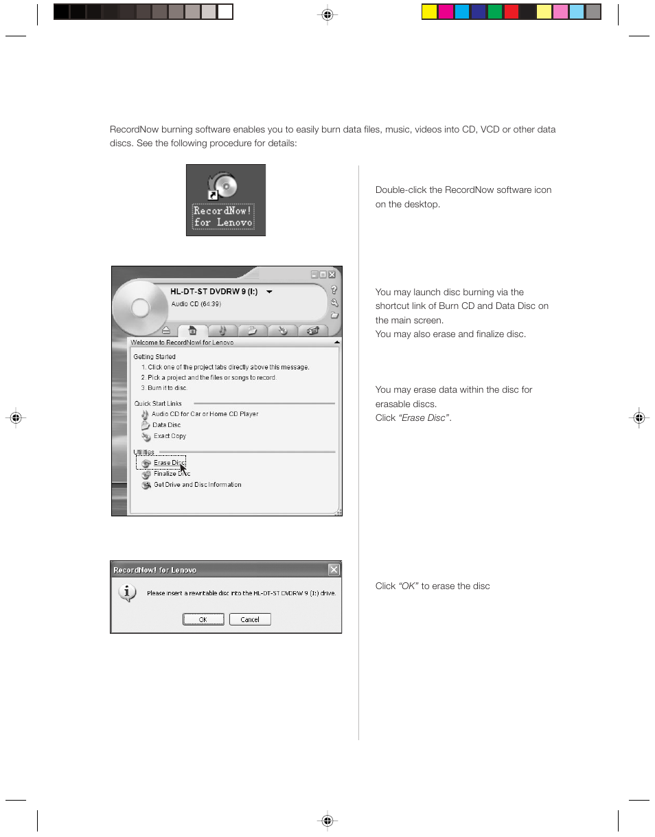 2 disc burning | Lenovo 3000H User Manual | Page 22 / 51