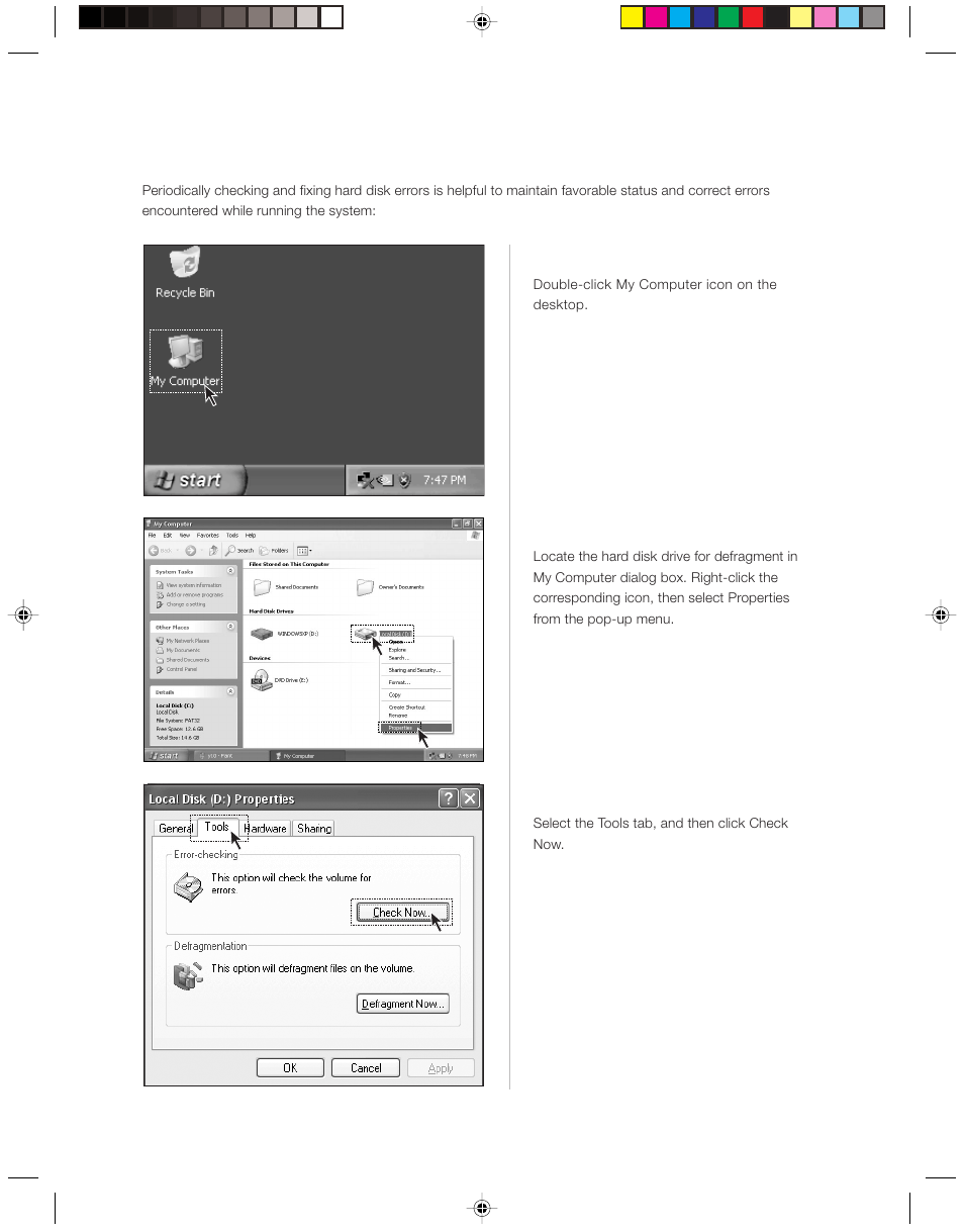 3 hard disk error checking and fixing | Lenovo 3000H User Manual | Page 41 / 51