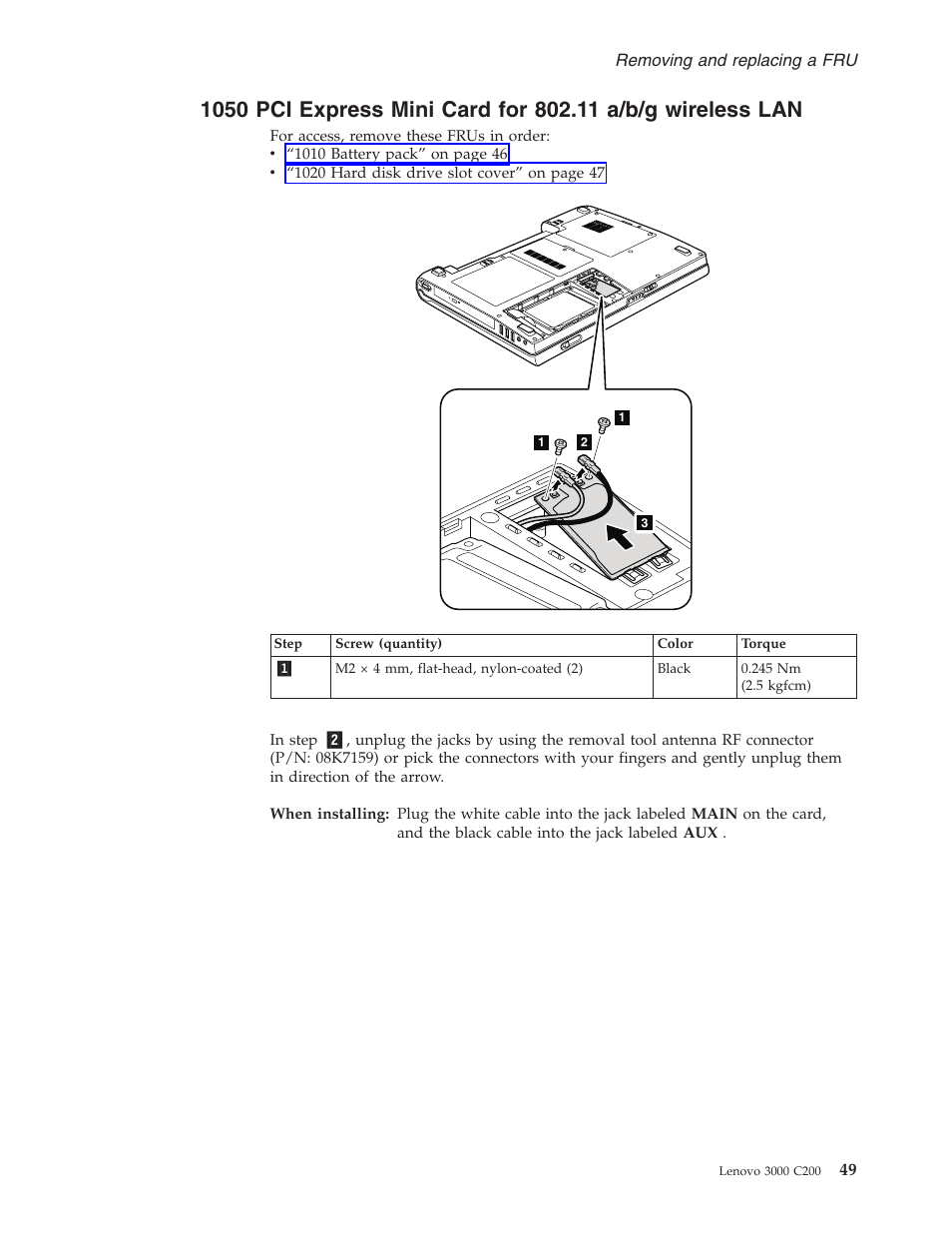 Express, Mini, Card | A/b/g, Wireless | Lenovo 3000 C200 User Manual | Page 55 / 104