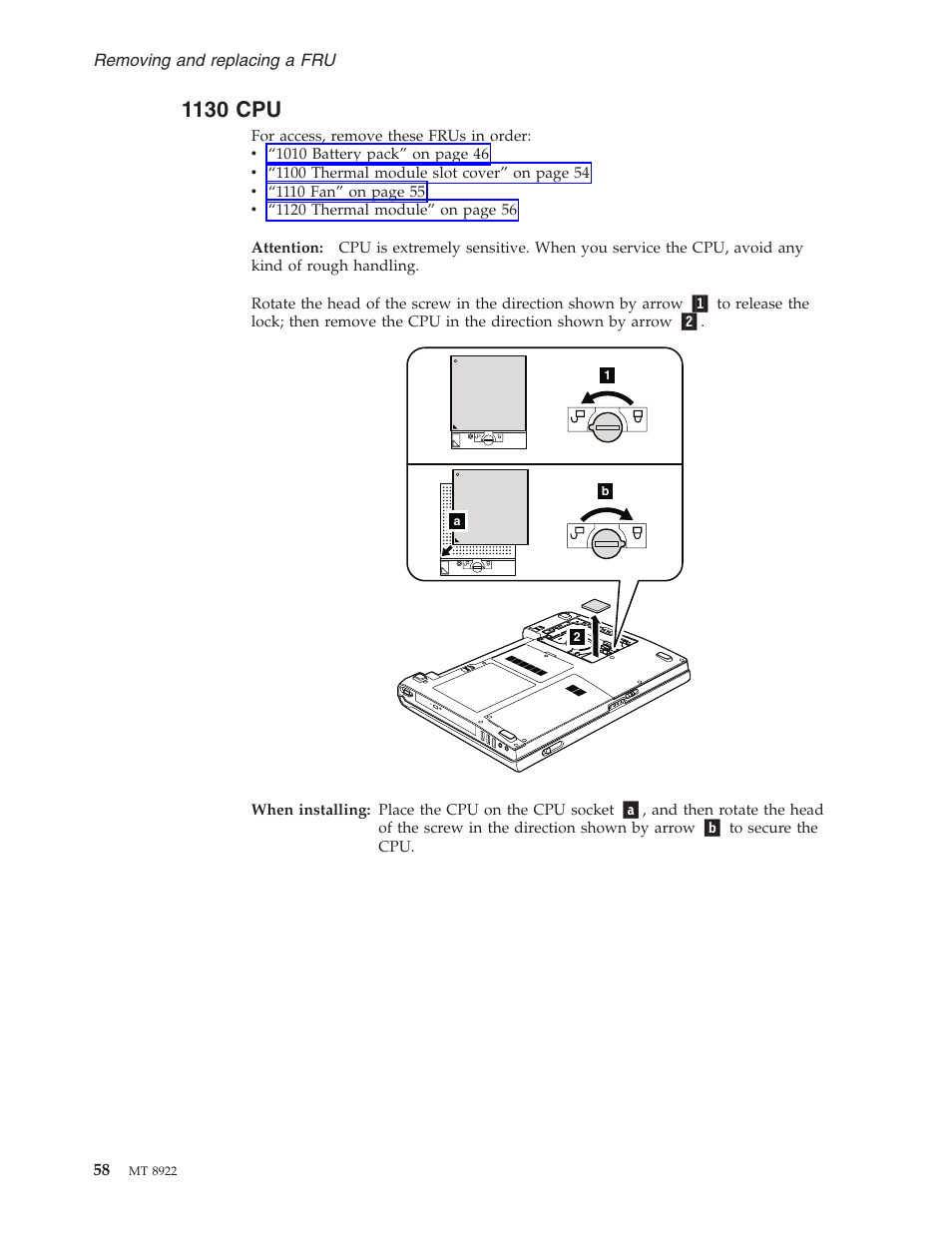 1130 cpu | Lenovo 3000 C200 User Manual | Page 64 / 104