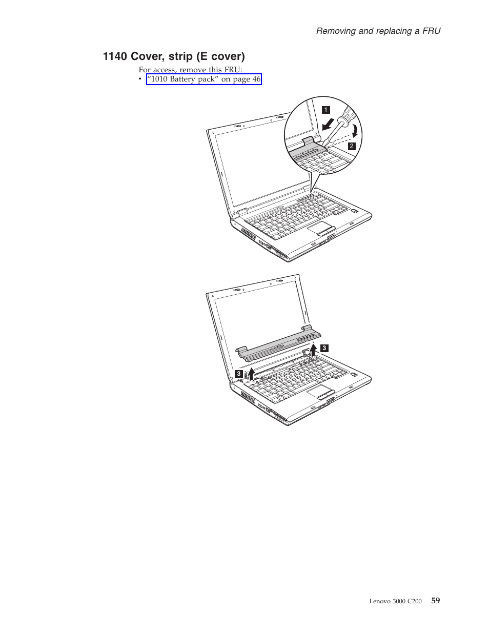 1140 cover, strip (e cover), Cover, Strip | Cover) | Lenovo 3000 C200 User Manual | Page 65 / 104