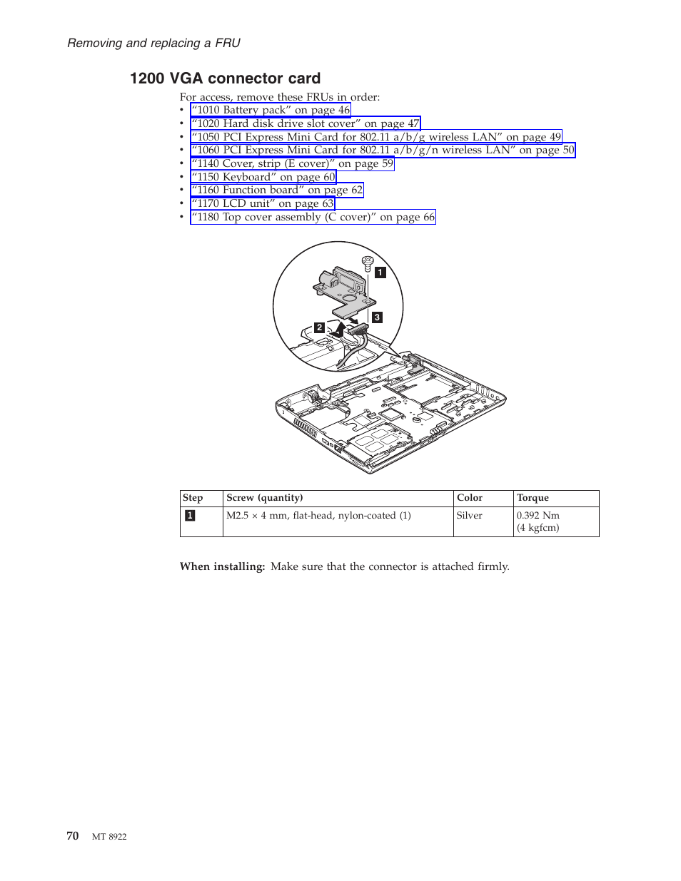 1200 vga connector card, Connector, Card | Lenovo 3000 C200 User Manual | Page 76 / 104