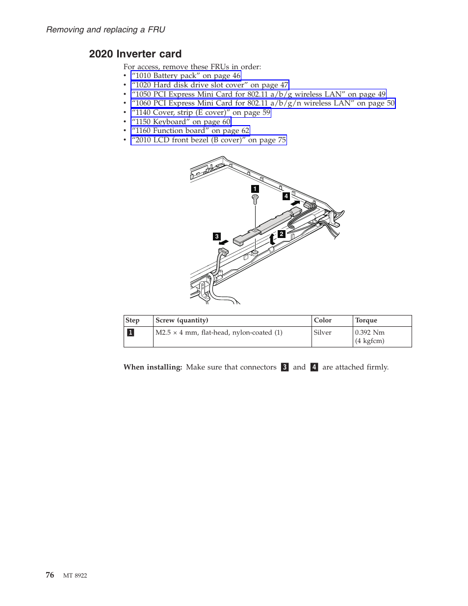 2020 inverter card, Inverter, Card | Lenovo 3000 C200 User Manual | Page 82 / 104