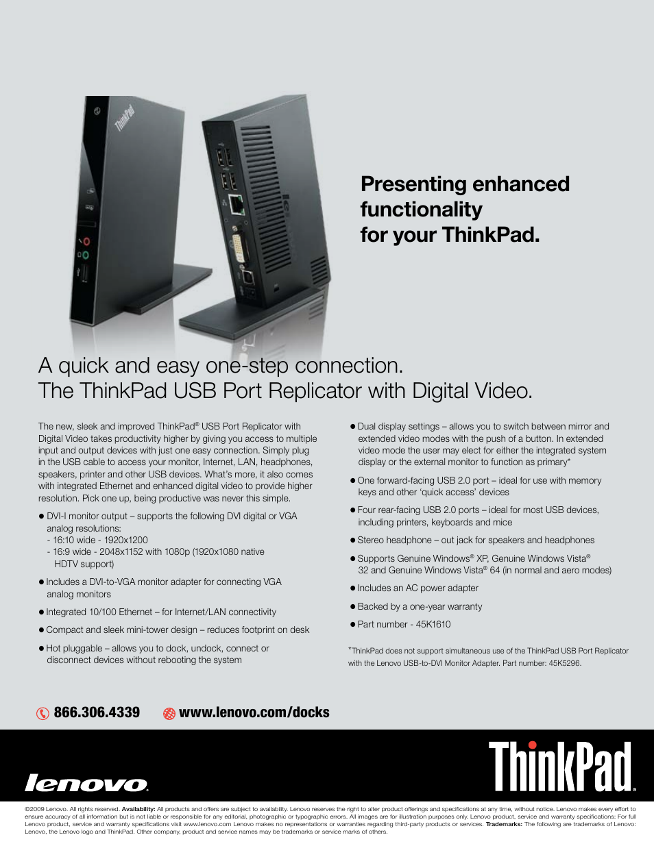 Lenovo 45K5296 User Manual | 1 page