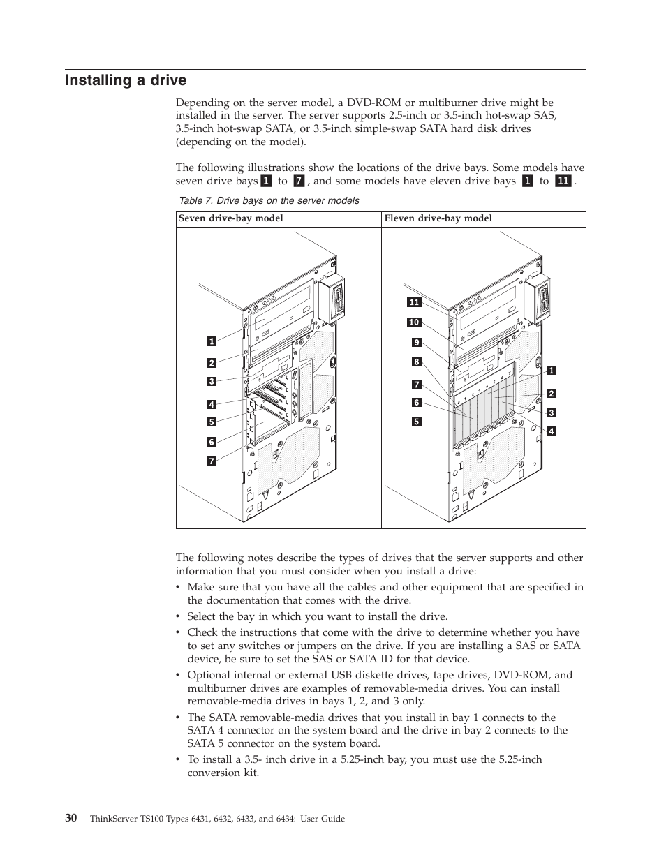 Installing a drive, Installing, Drive | Lenovo 6434 User Manual | Page 44 / 96