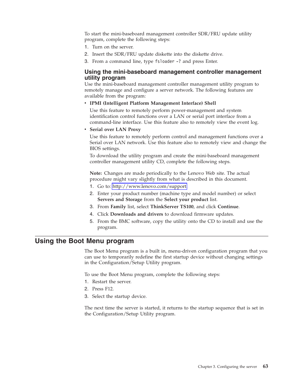 Using the boot menu program, Using, Boot | Menu, Program | Lenovo 6434 User Manual | Page 77 / 96
