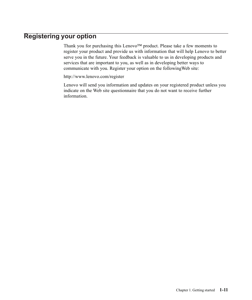 Registering your option | Lenovo L190X User Manual | Page 15 / 42