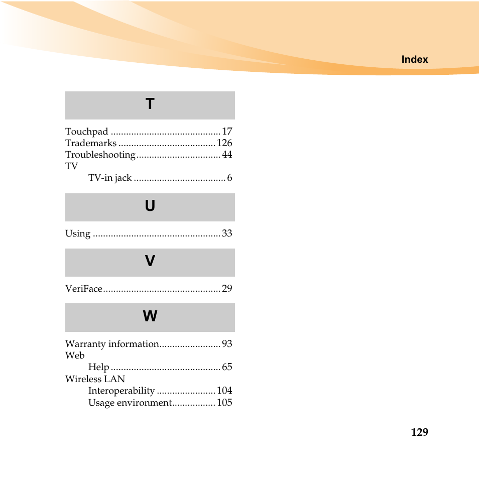 Tu v w | Lenovo IDEAPAD Y560P User Manual | Page 143 / 145