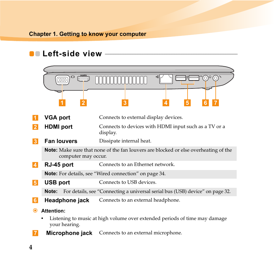 Left-side view | Lenovo IDEAPAD Y560P User Manual | Page 18 / 145