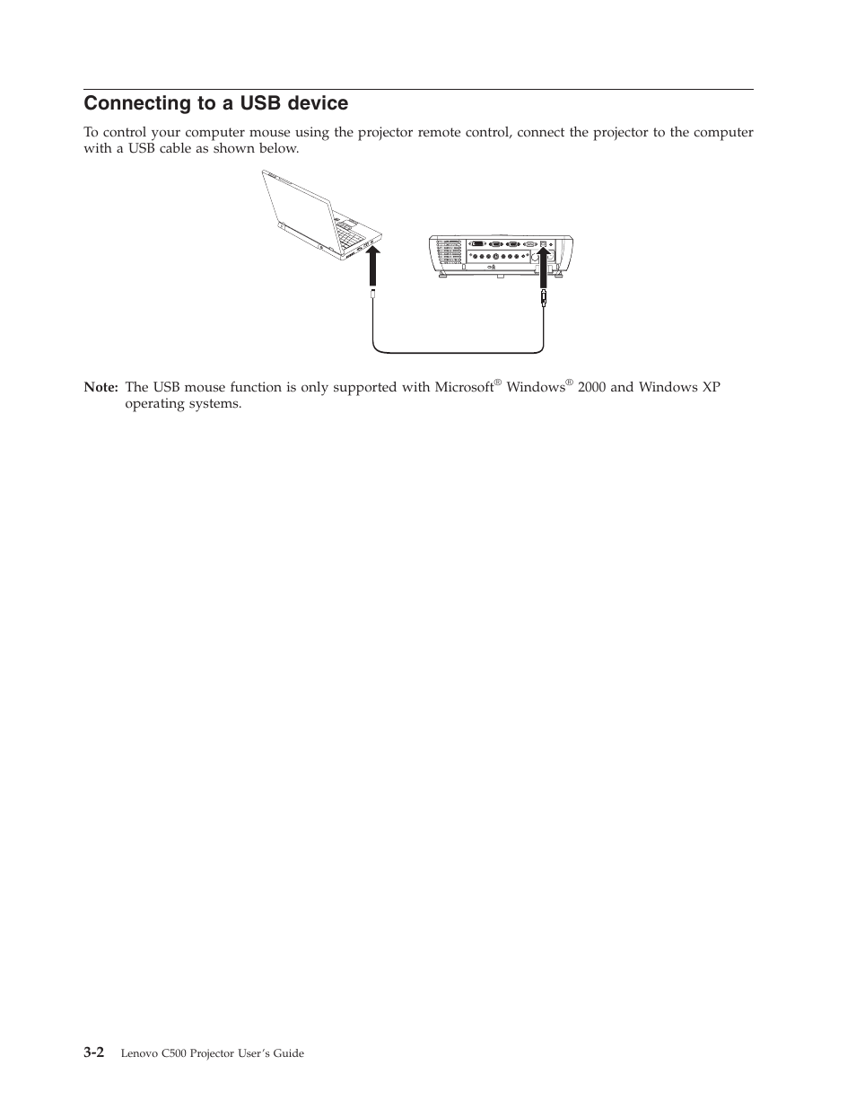 Connecting to a usb device, Connecting, Device | Lenovo C500 User Manual | Page 28 / 92