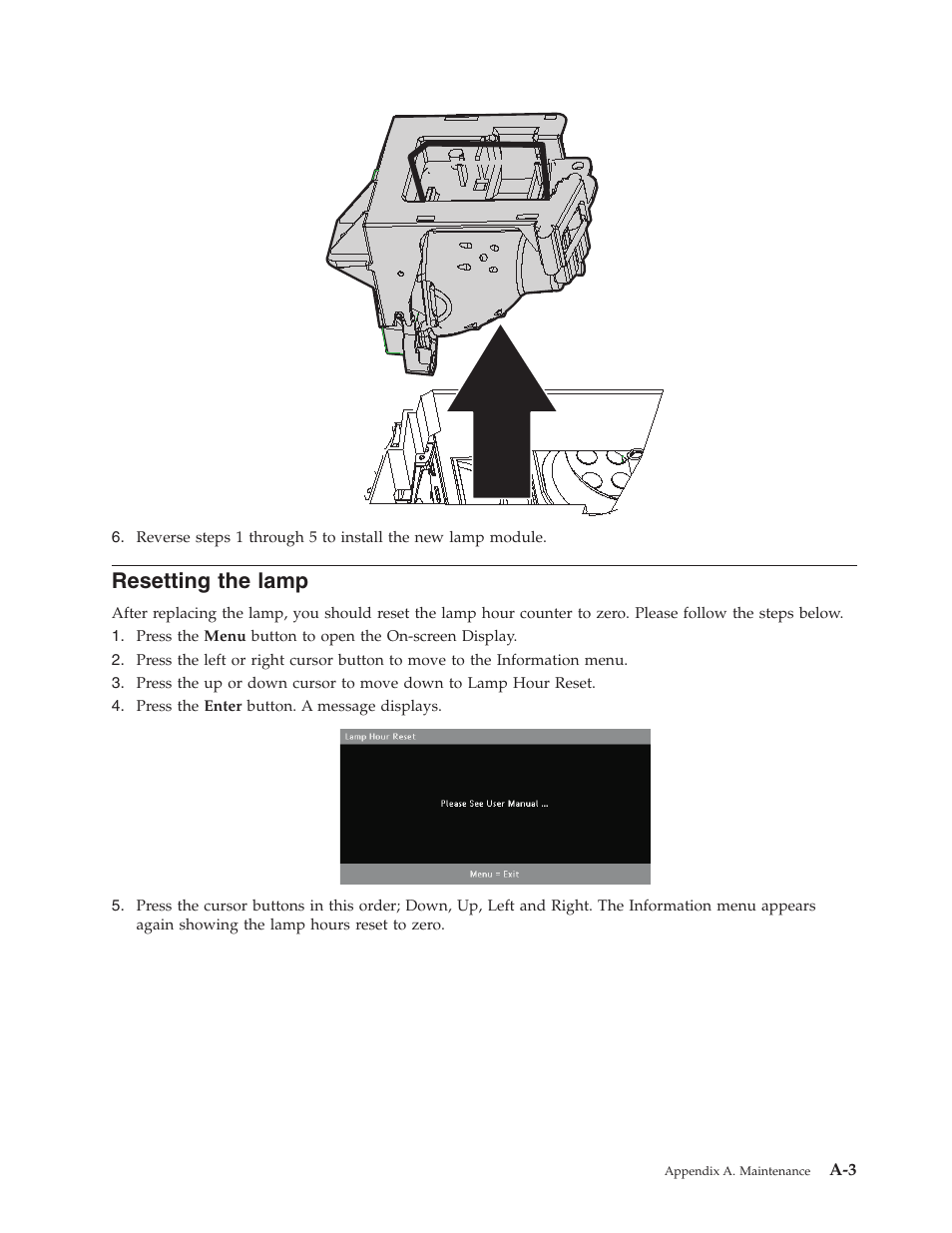 Resetting the lamp, Resetting, Lamp | Lenovo C500 User Manual | Page 57 / 92