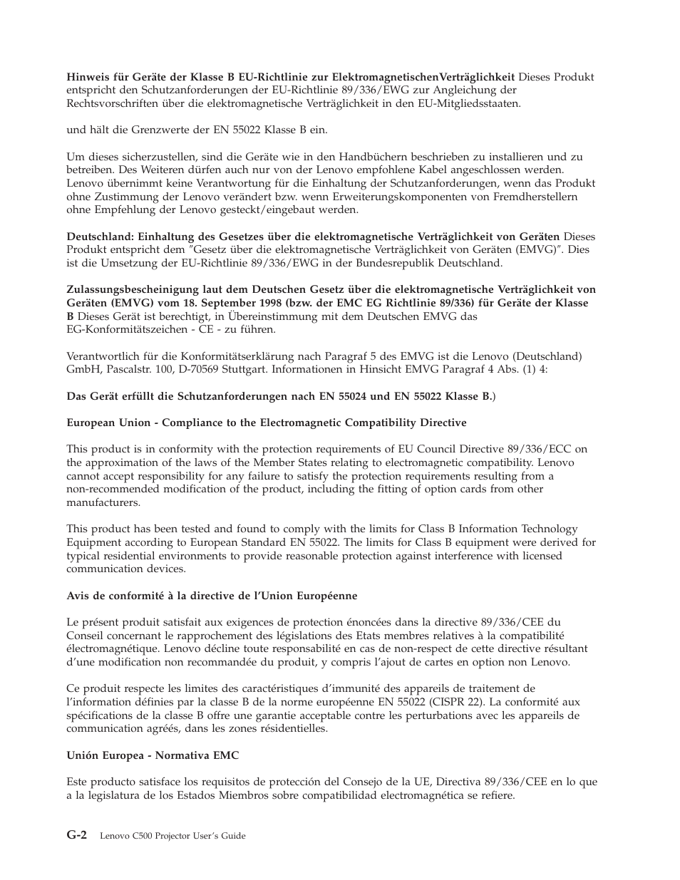 Lenovo C500 User Manual | Page 88 / 92
