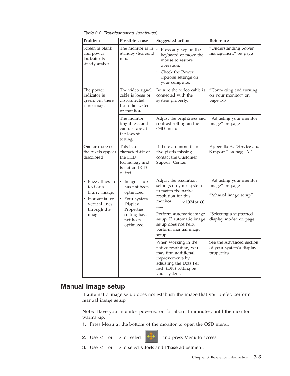Manual image setup, Manual, Image | Setup | Lenovo D173 User Manual | Page 19 / 30