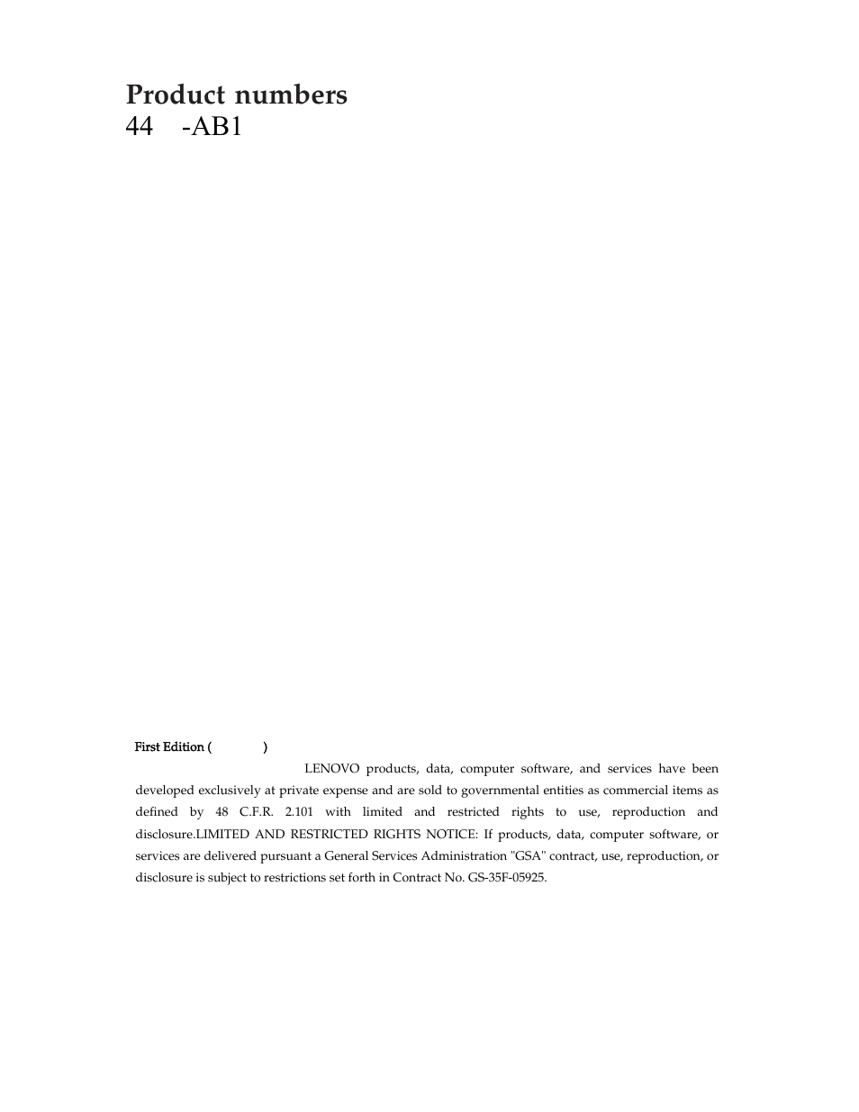 Product, Numbers | Lenovo D173 User Manual | Page 2 / 30