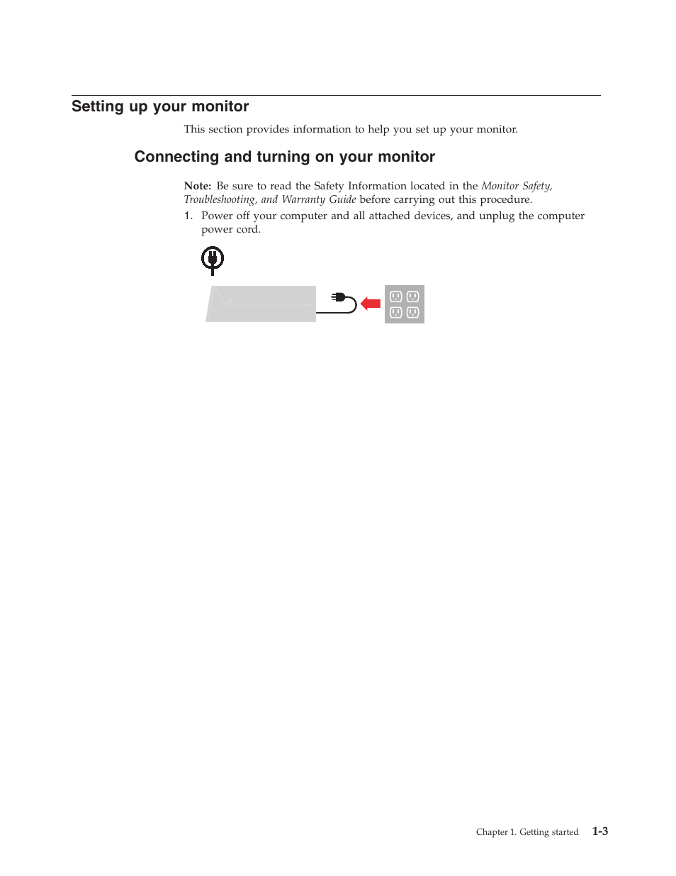 Setting up your monitor, Connecting and turning on your monitor, Setting | Your, Monitor, Connecting, Turning | Lenovo D173 User Manual | Page 7 / 30