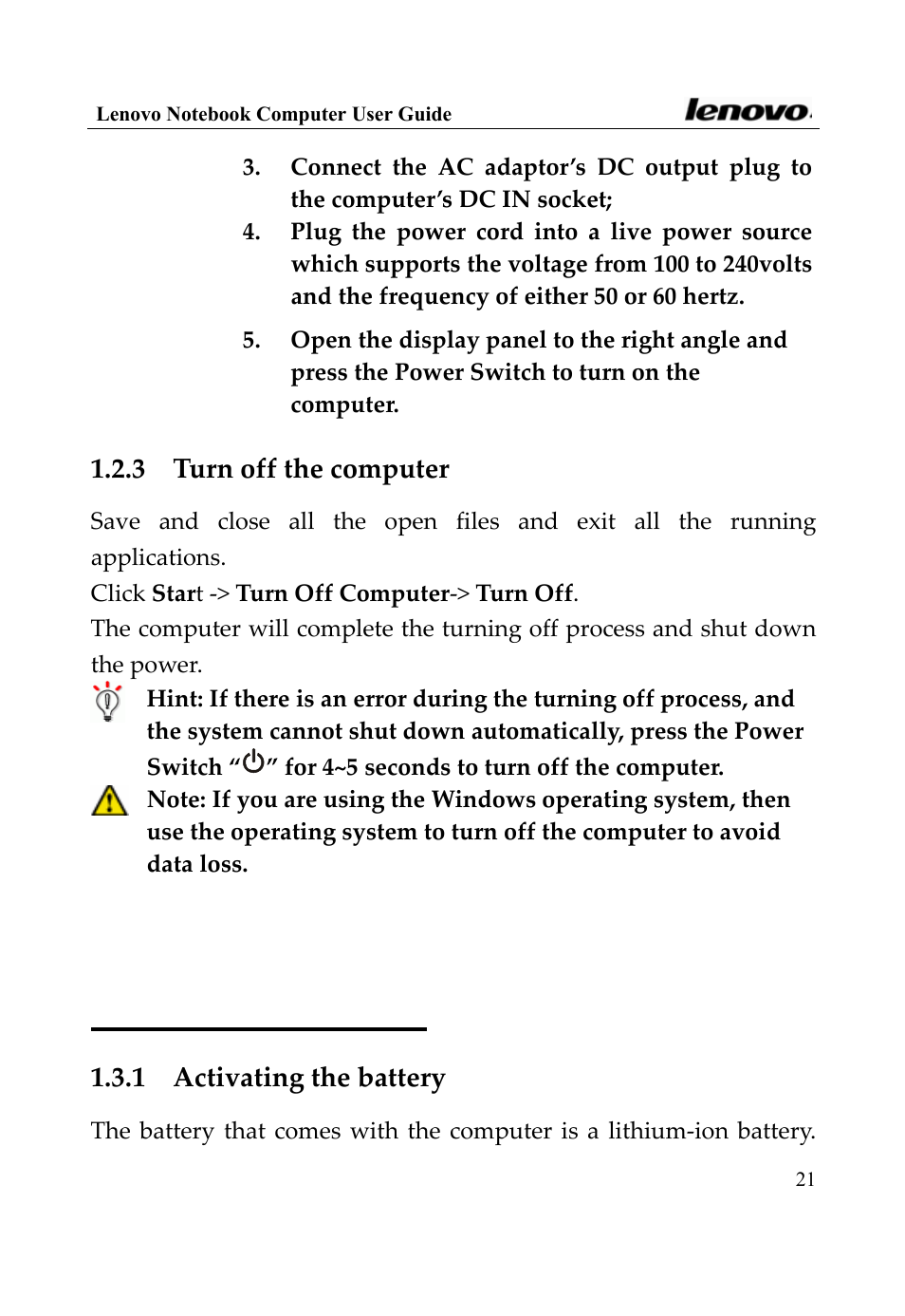 3 using battery pack | Lenovo 3000 Series User Manual | Page 21 / 66