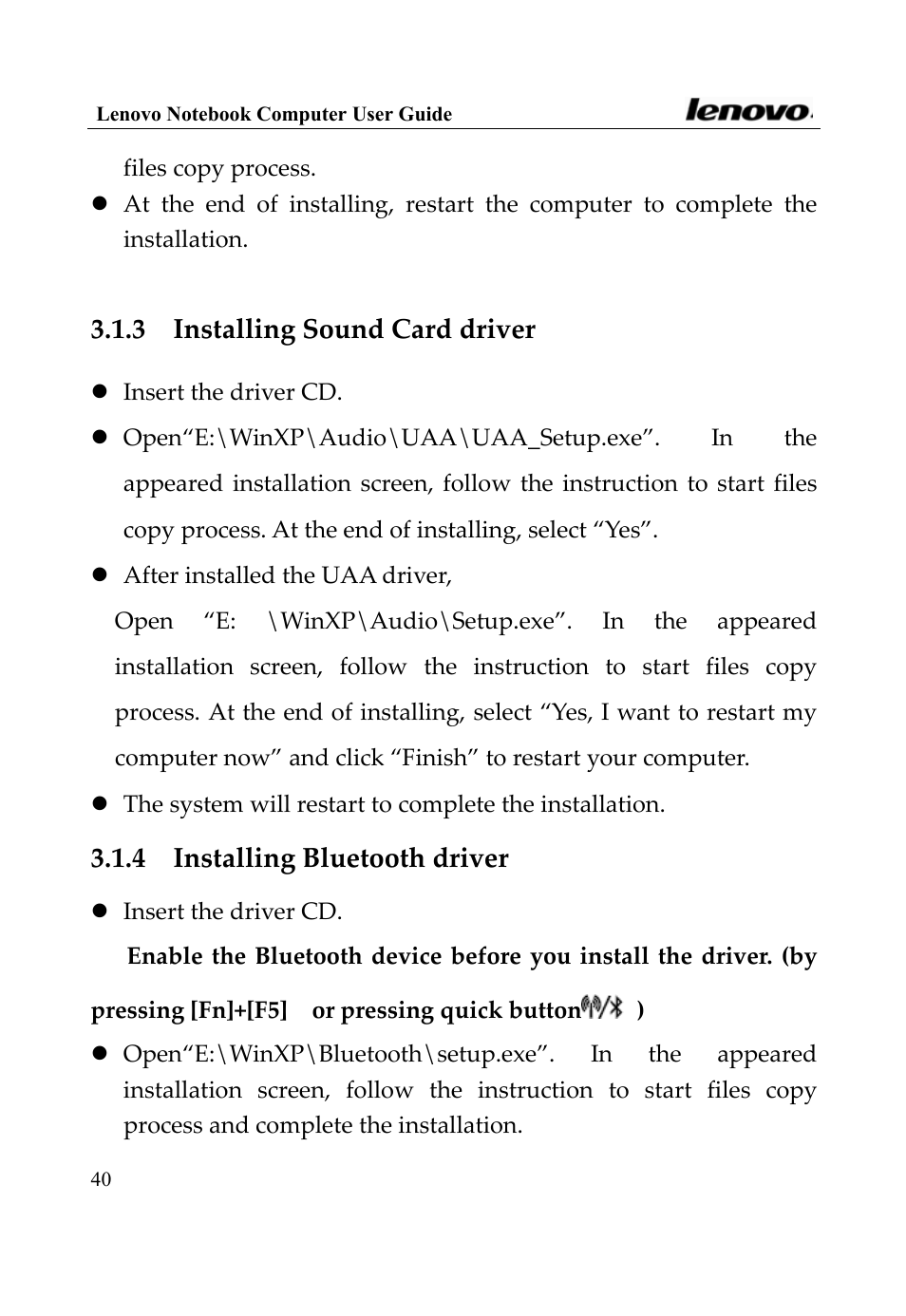 Lenovo 3000 Series User Manual | Page 40 / 66
