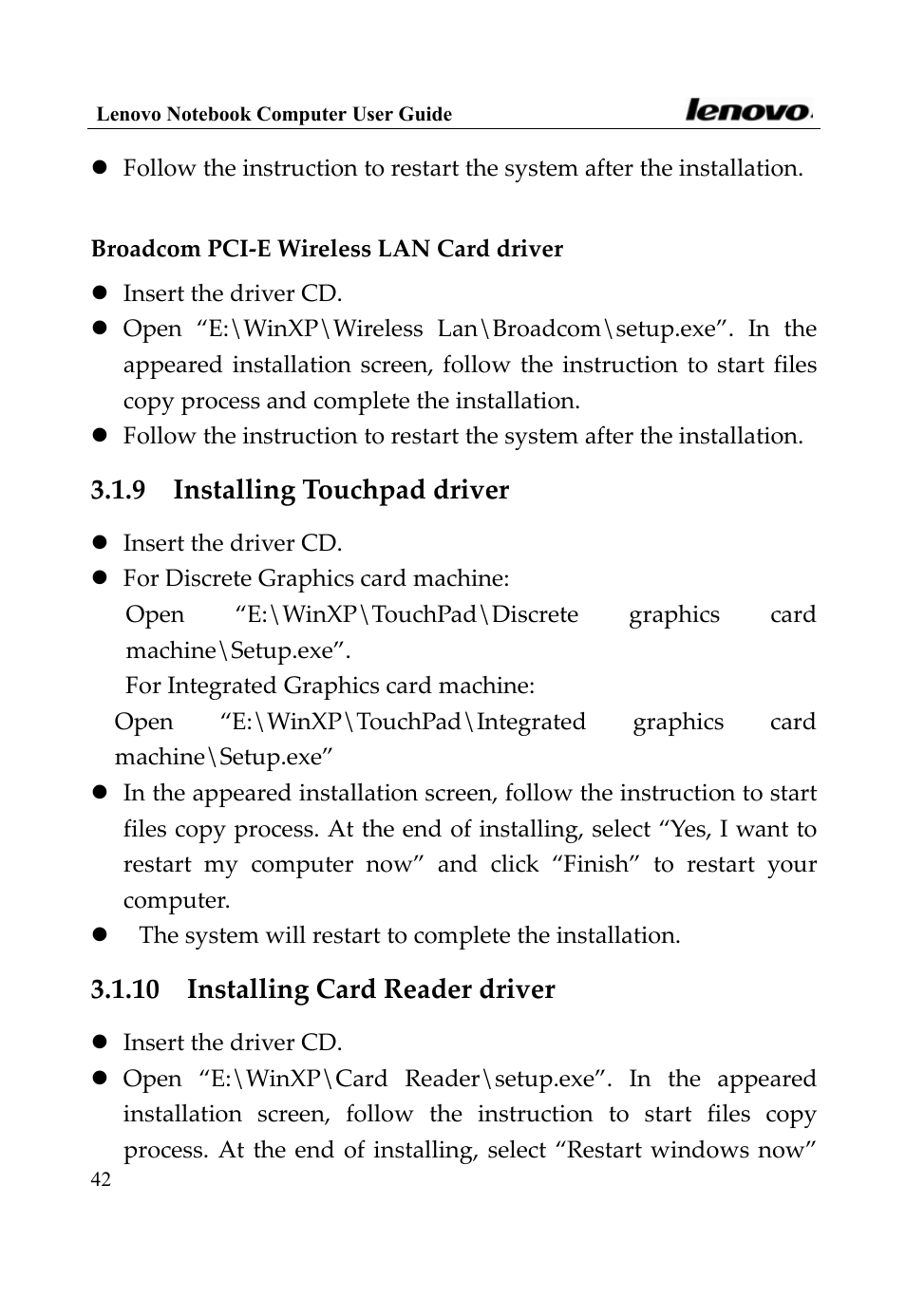 Lenovo 3000 Series User Manual | Page 42 / 66