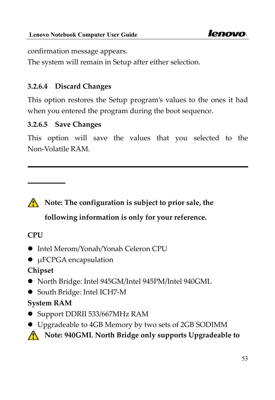 3 hardware configuration and component standard | Lenovo 3000 Series User Manual | Page 53 / 66