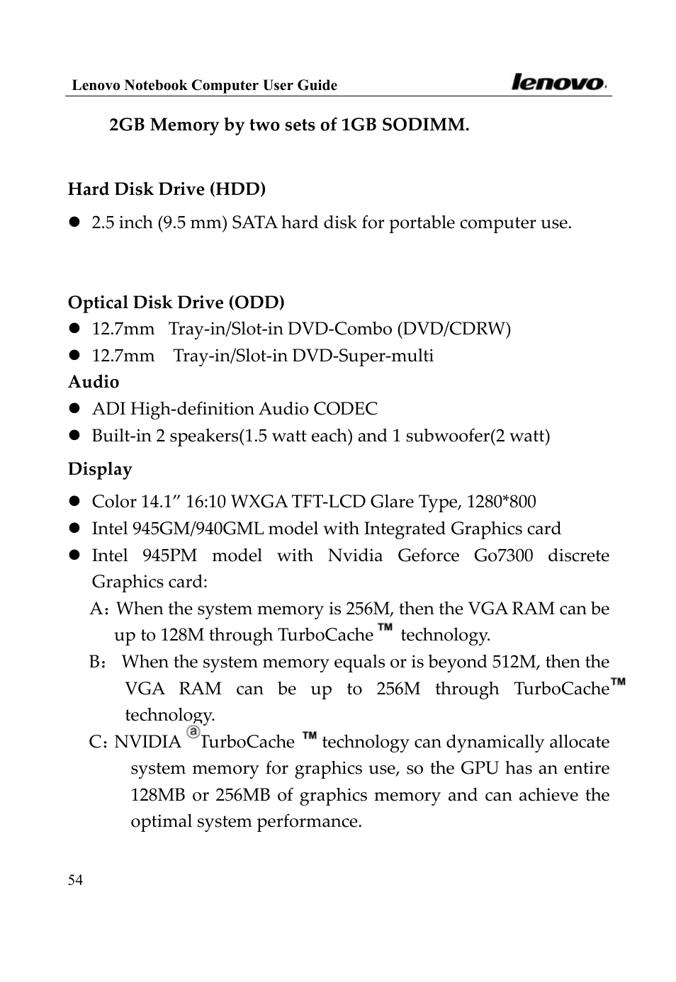 Lenovo 3000 Series User Manual | Page 54 / 66