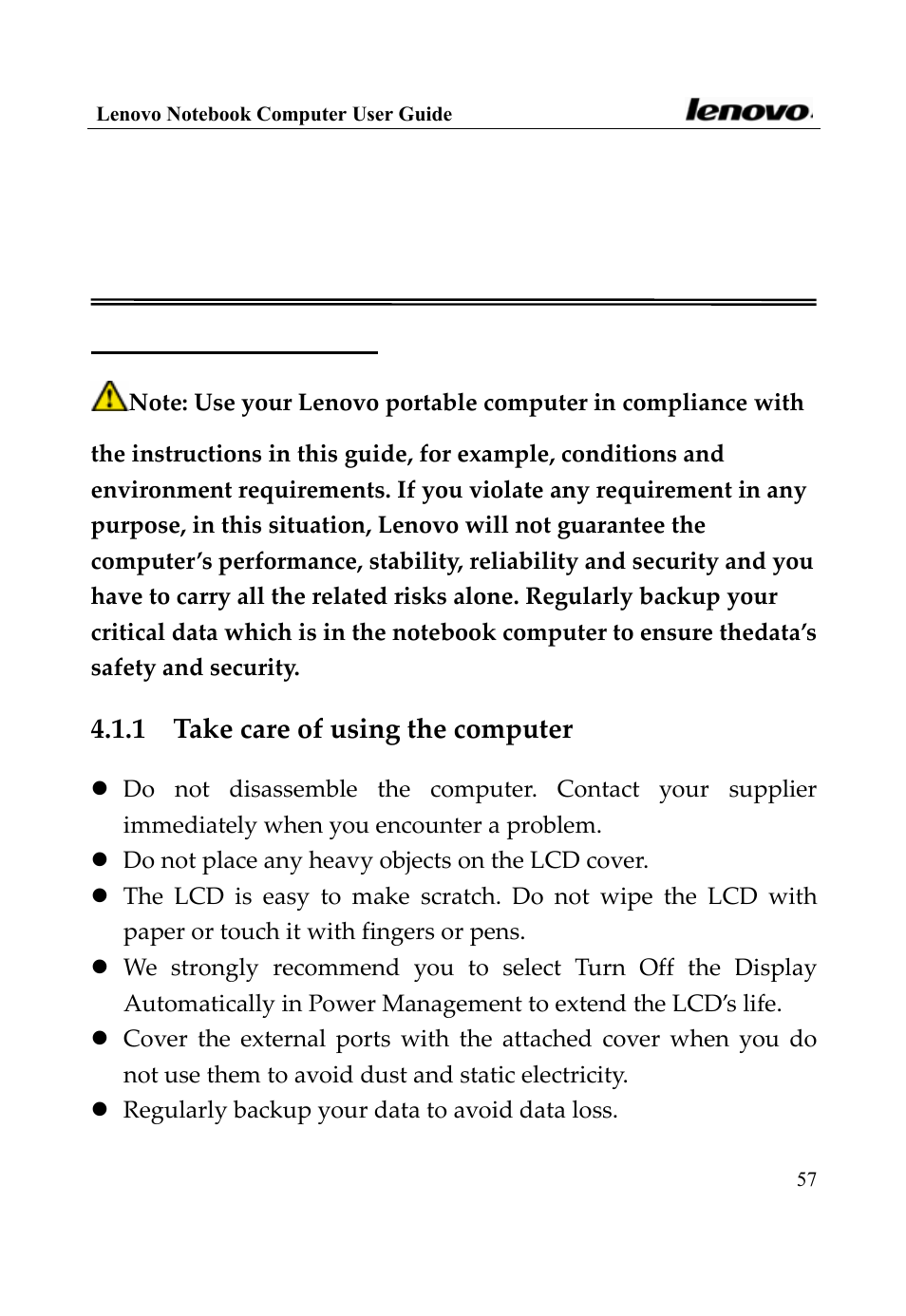 Chapter 4 technical support and customer service, 1 kind reminder | Lenovo 3000 Series User Manual | Page 57 / 66