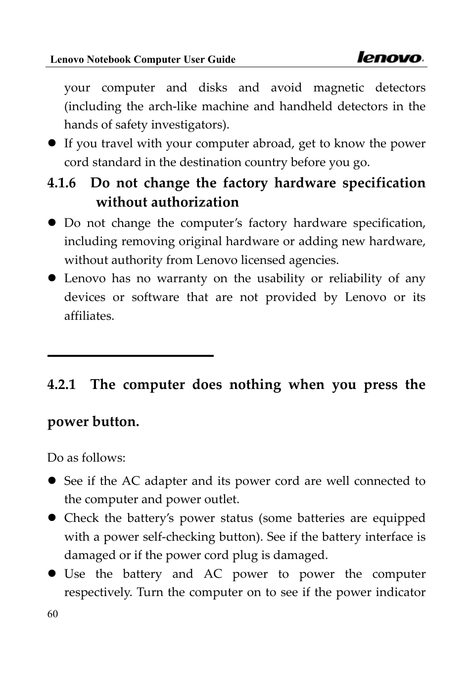 2 troubleshooting | Lenovo 3000 Series User Manual | Page 60 / 66