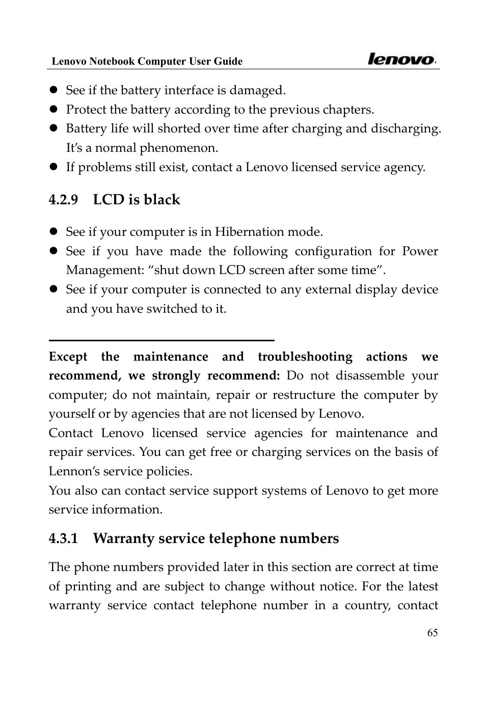 3 service support system | Lenovo 3000 Series User Manual | Page 65 / 66