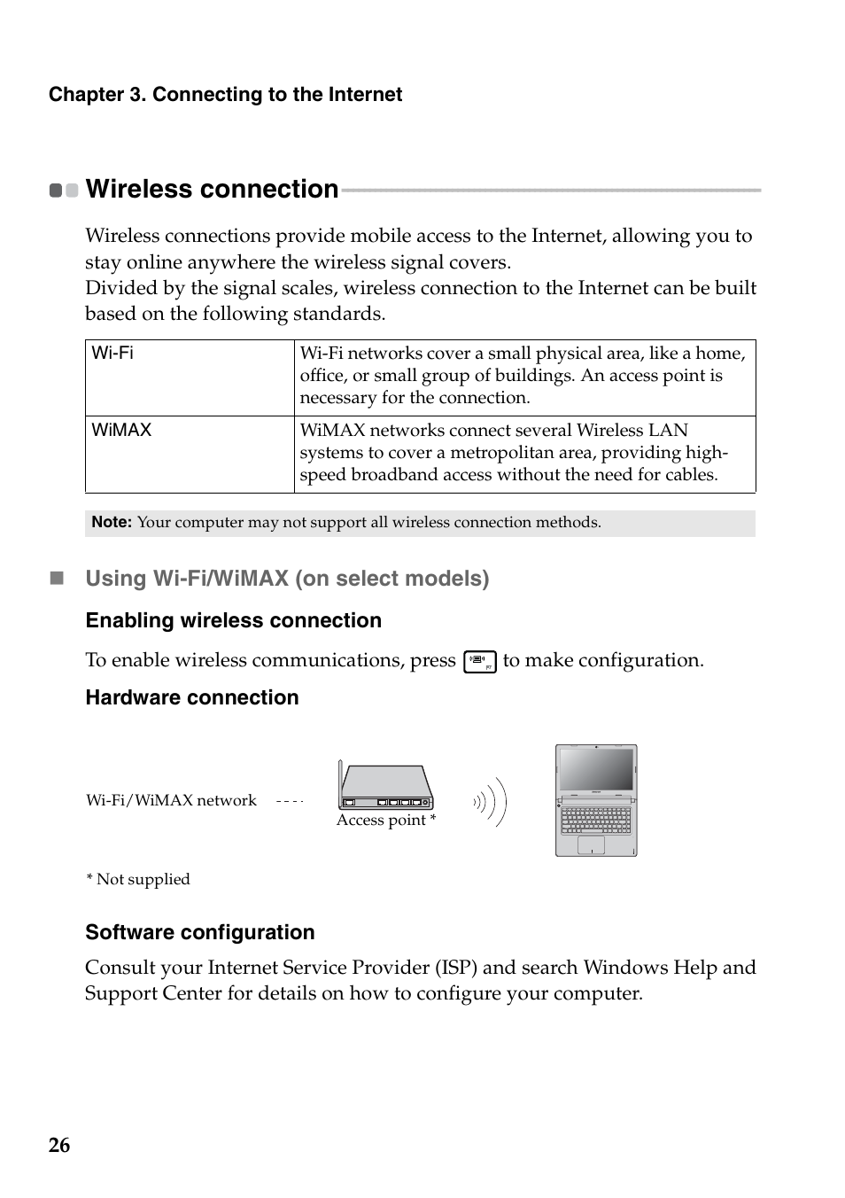 Wireless connection | Lenovo S300 User Manual | Page 30 / 43