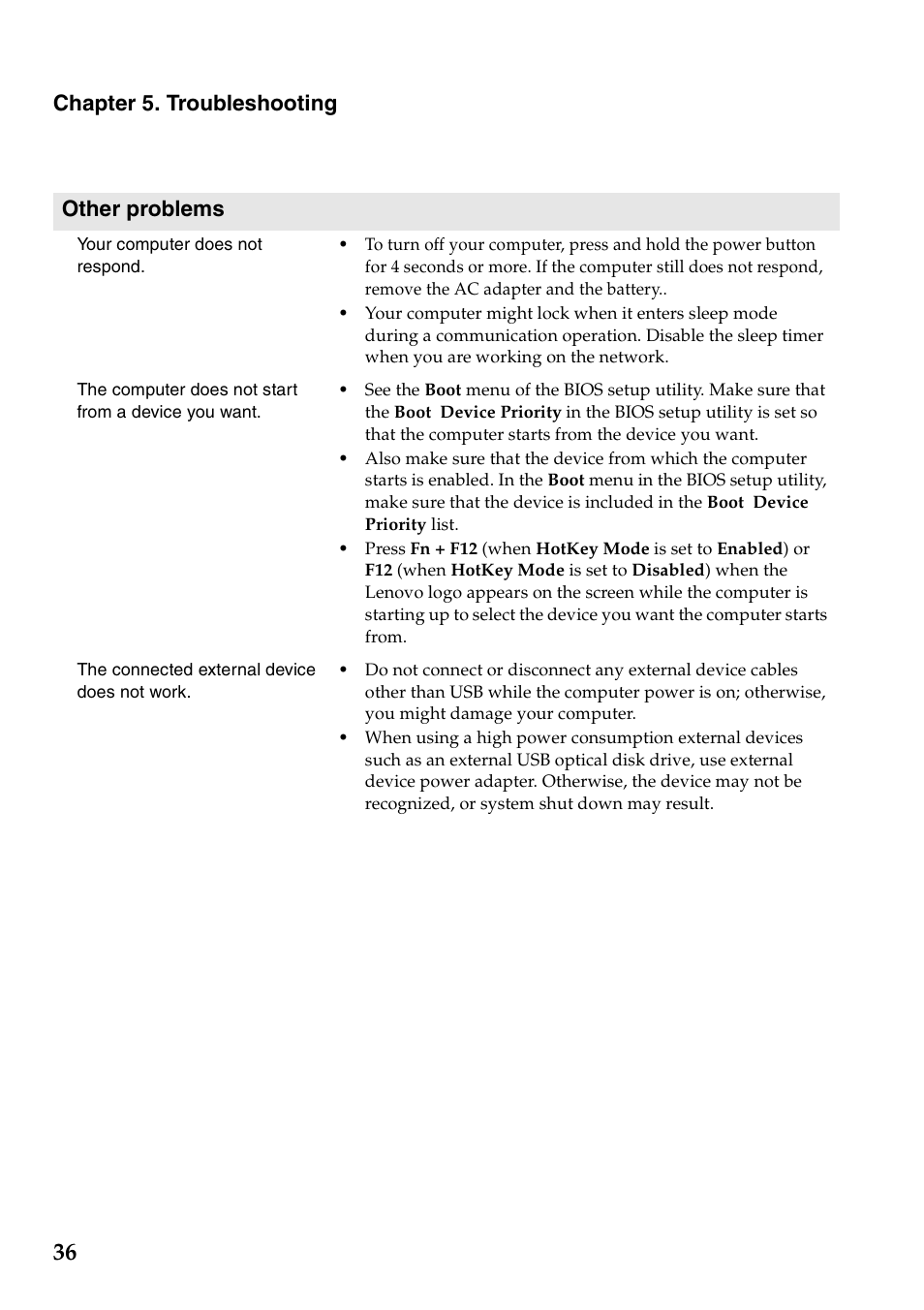 Chapter 5. troubleshooting other problems | Lenovo S300 User Manual | Page 40 / 43