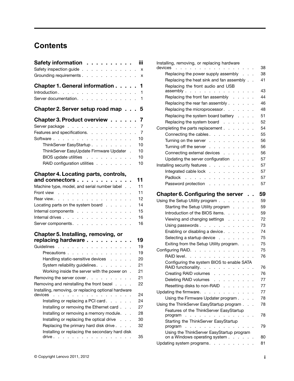 Lenovo TS130 User Manual | Page 3 / 122