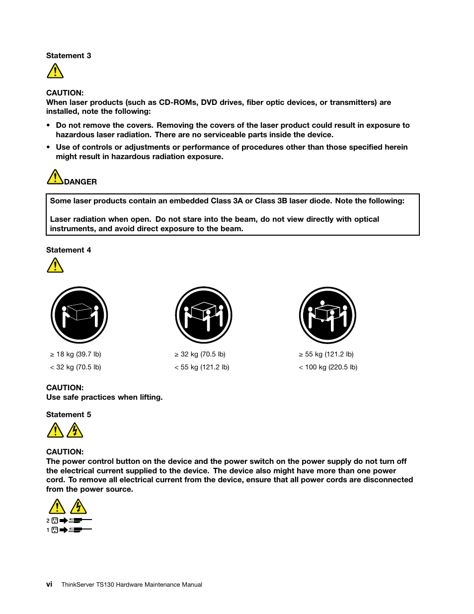 Lenovo TS130 User Manual | Page 8 / 122