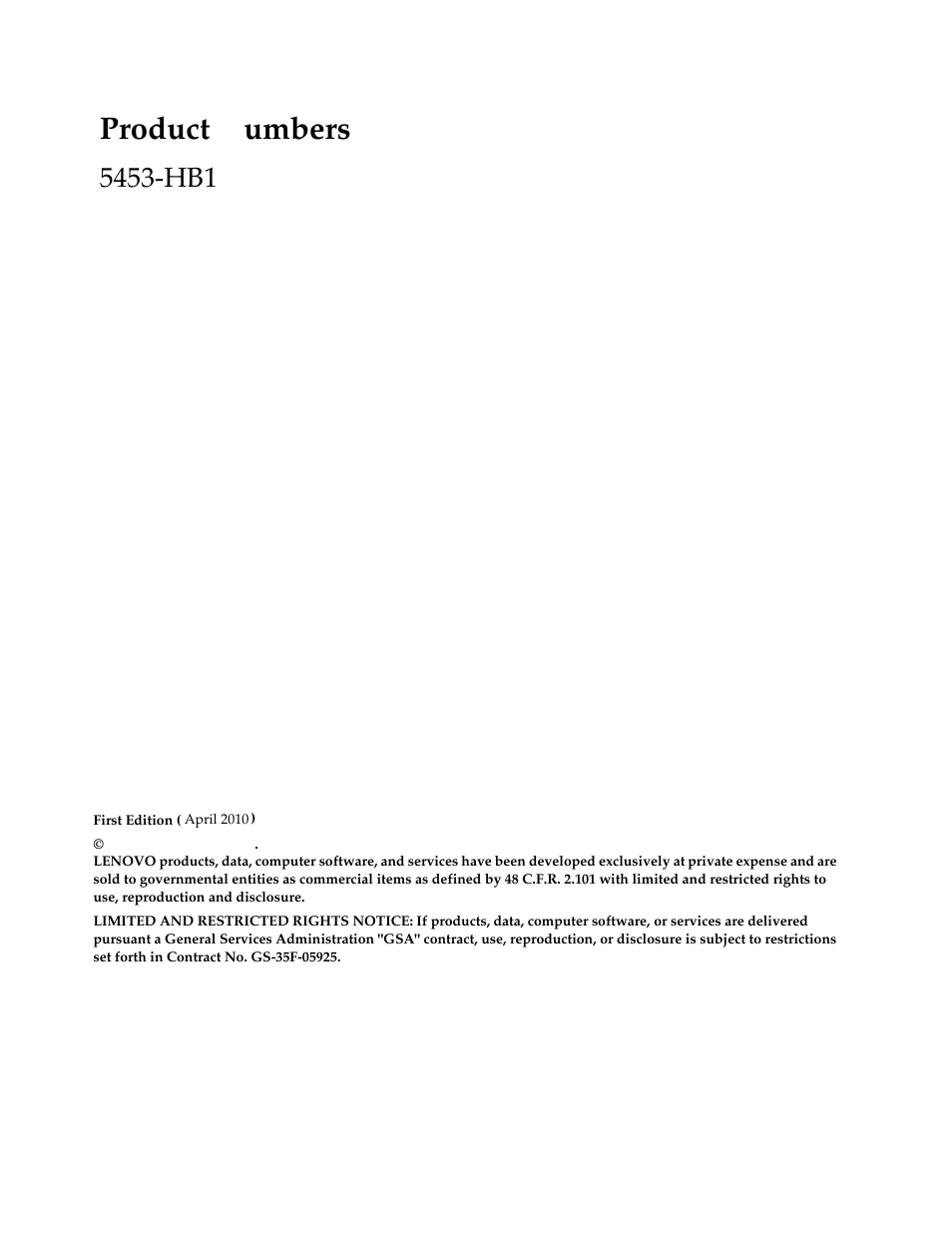 Product numbers | Lenovo L2230x User Manual | Page 2 / 37