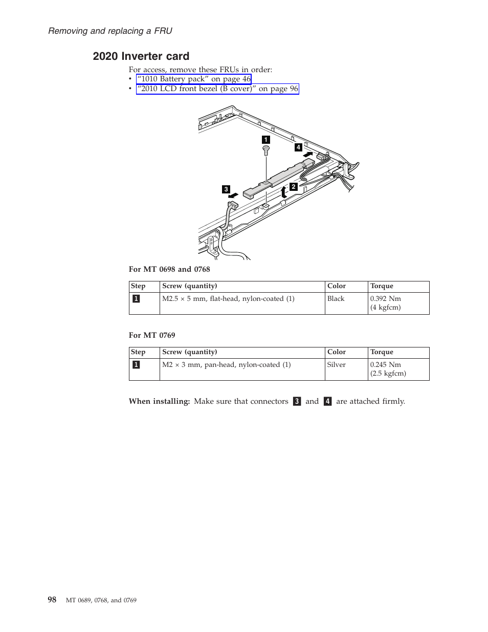 2020 inverter card, Inverter, Card | Lenovo 3000 N200 User Manual | Page 104 / 165