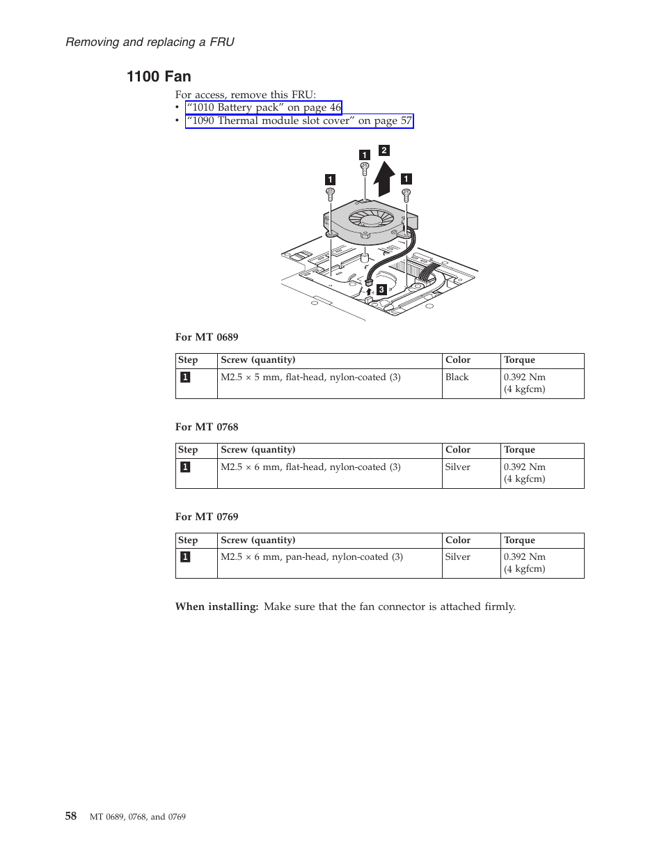 1100 fan | Lenovo 3000 N200 User Manual | Page 64 / 165