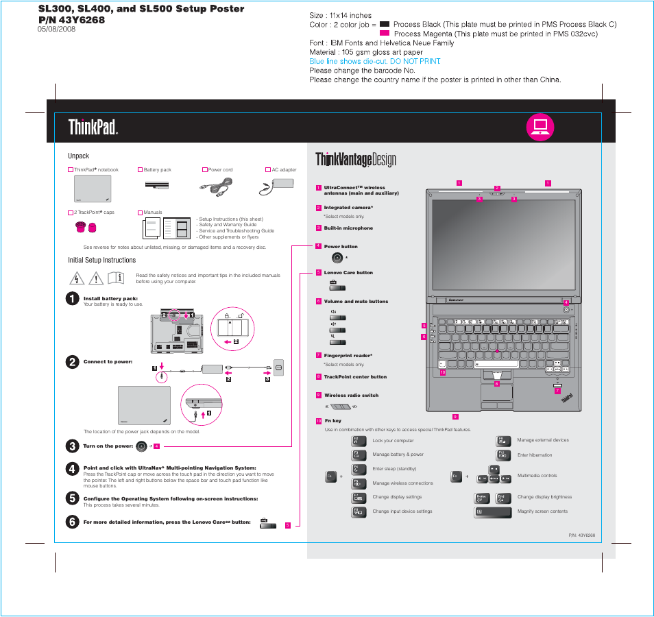 Lenovo 43Y6268 User Manual | 2 pages