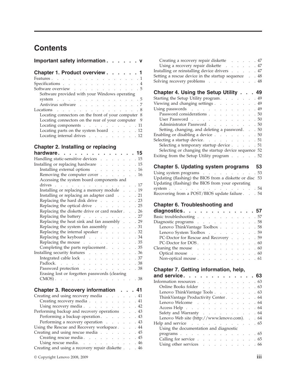 Lenovo 3658 User Manual | Page 5 / 82